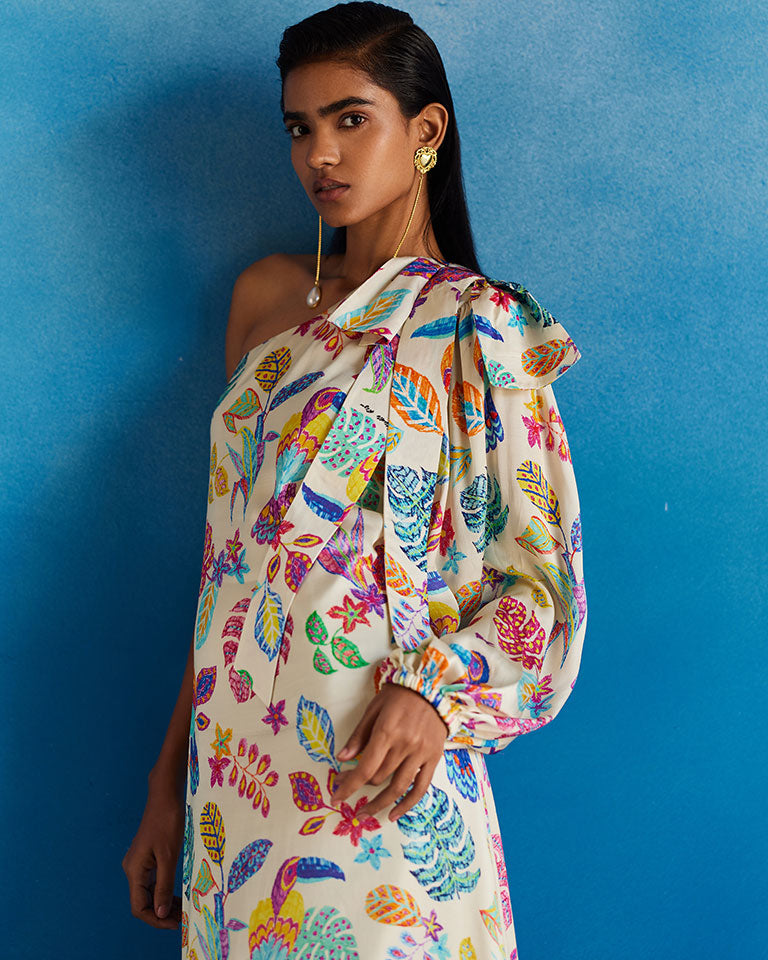 Amazon One Shoulder Dress DRESSES IKKIVI