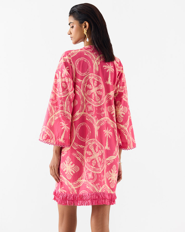 Areca Palm Sleeves Dress DRESSES IKKIVI