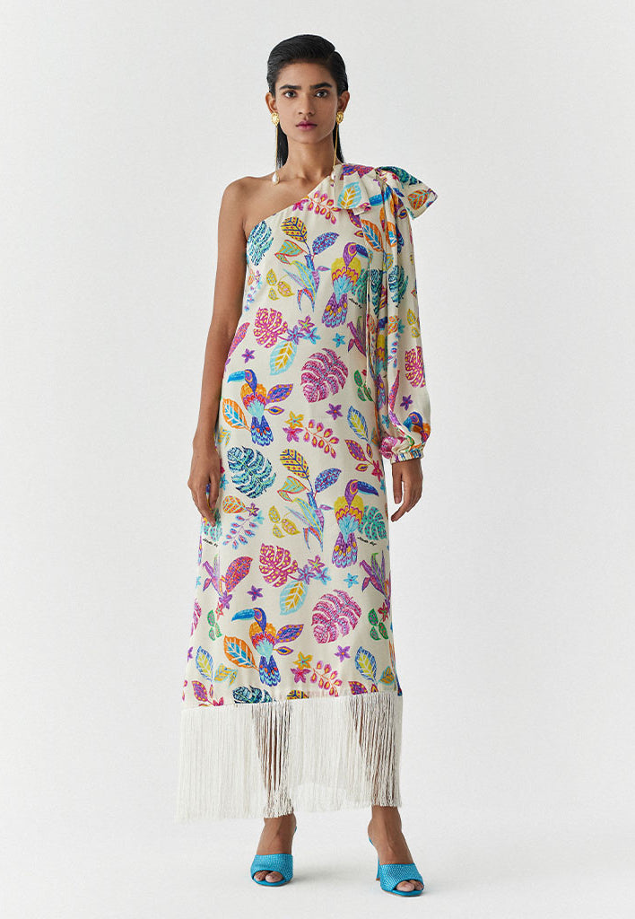 Amazon One Shoulder Dress DRESSES IKKIVI