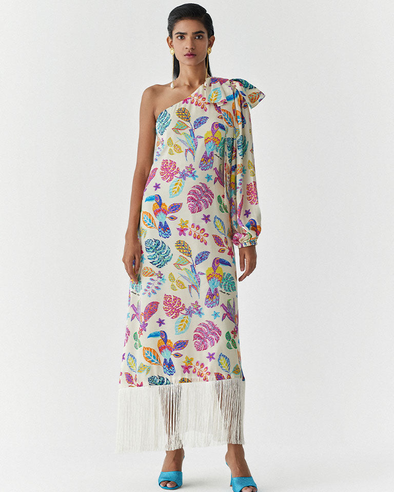 Amazon One Shoulder Dress DRESSES IKKIVI