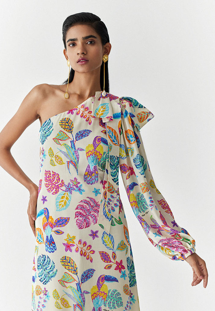 Amazon One Shoulder Dress DRESSES IKKIVI