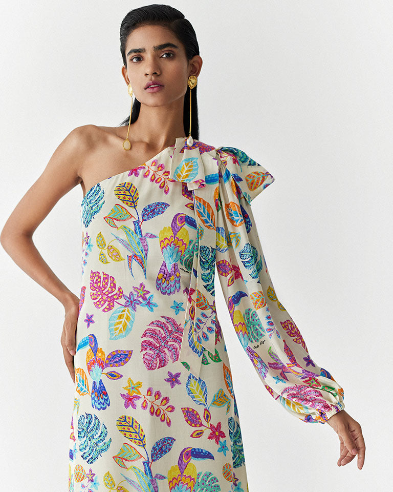 Amazon One Shoulder Dress DRESSES IKKIVI