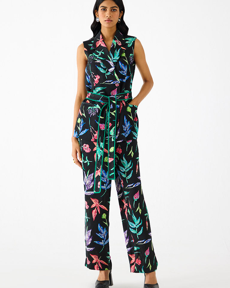 Black Botanica Blazer Set SETS IKKIVI