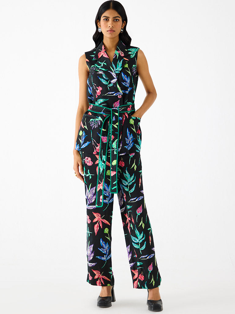 Black Botanica Blazer Set SETS IKKIVI