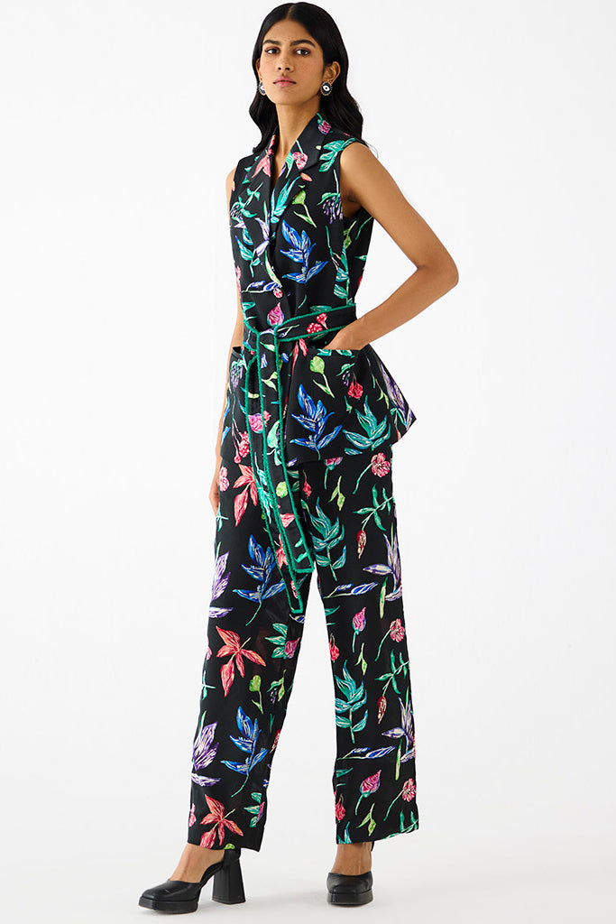 Black Botanica Blazer Set SETS IKKIVI