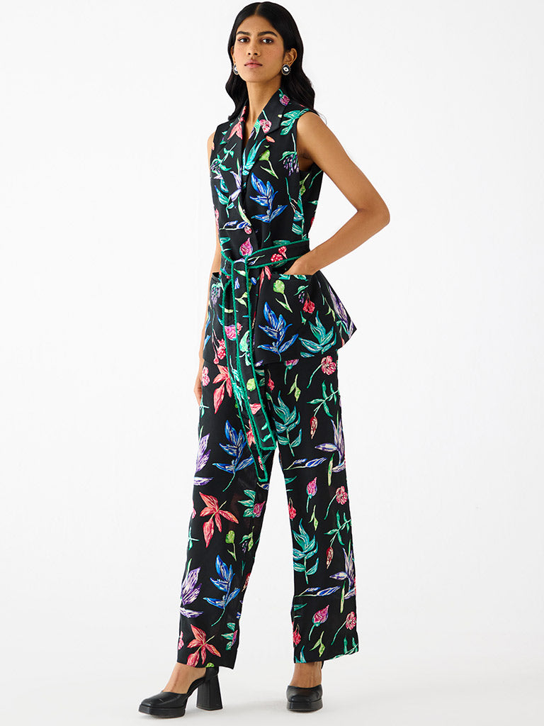 Black Botanica Blazer Set SETS IKKIVI