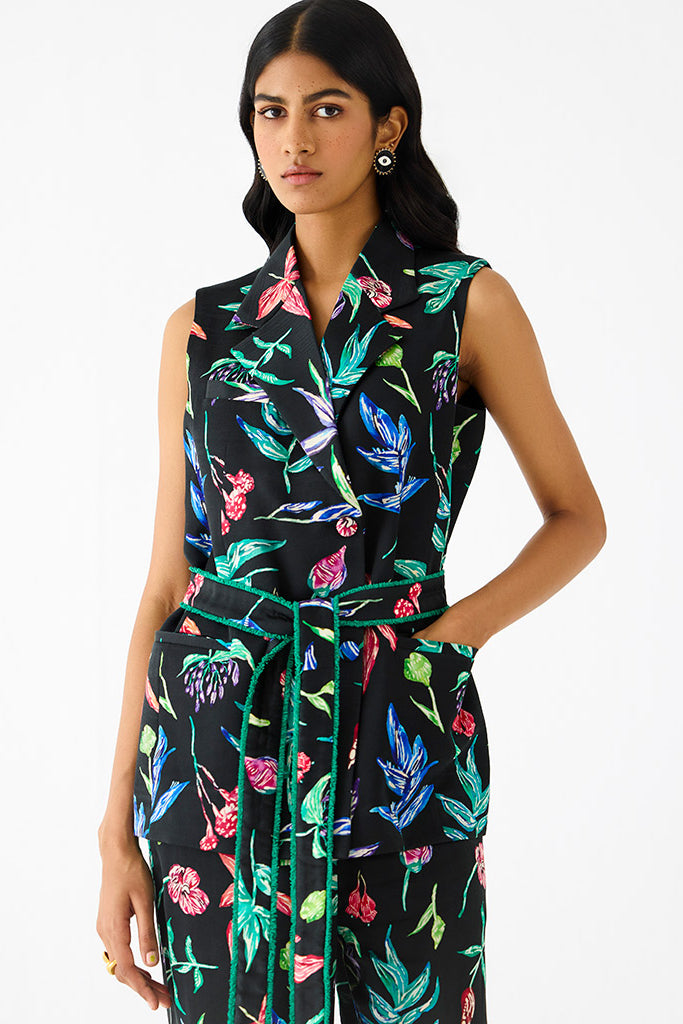 Black Botanica Blazer Set SETS IKKIVI