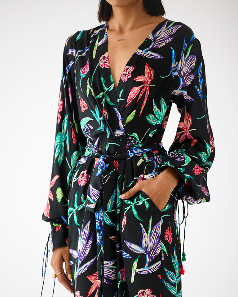 Black Botanica Jumpsuit JUMPSUITS IKKIVI