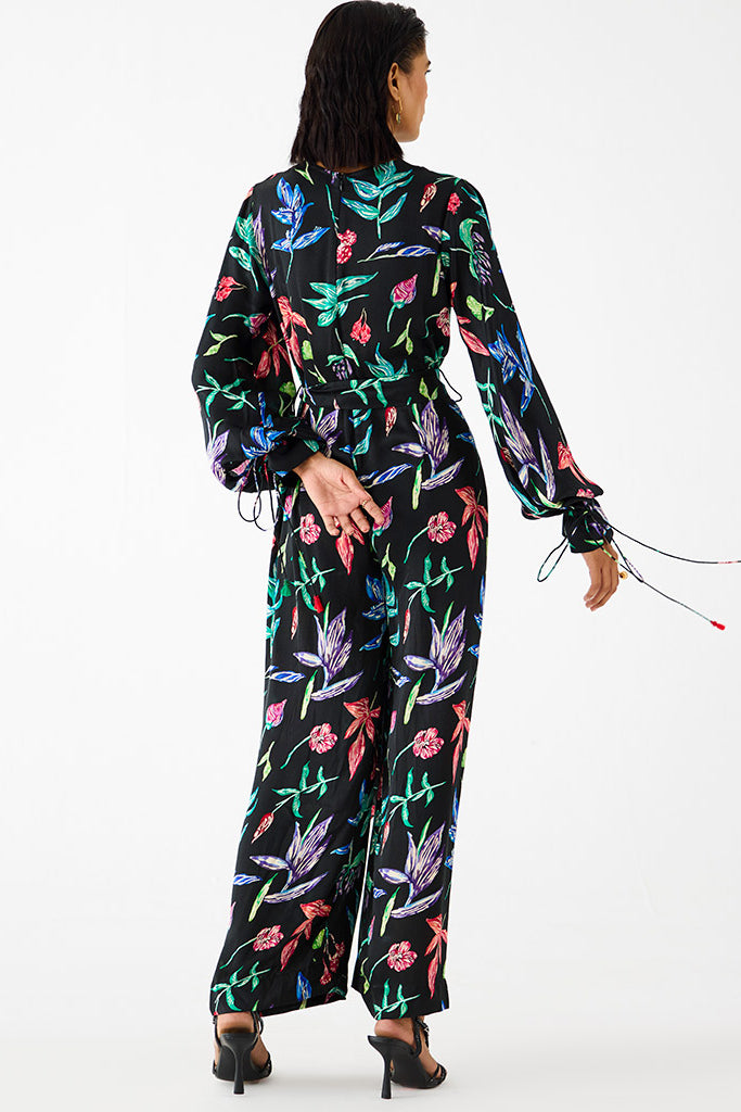 Black Botanica Jumpsuit JUMPSUITS IKKIVI