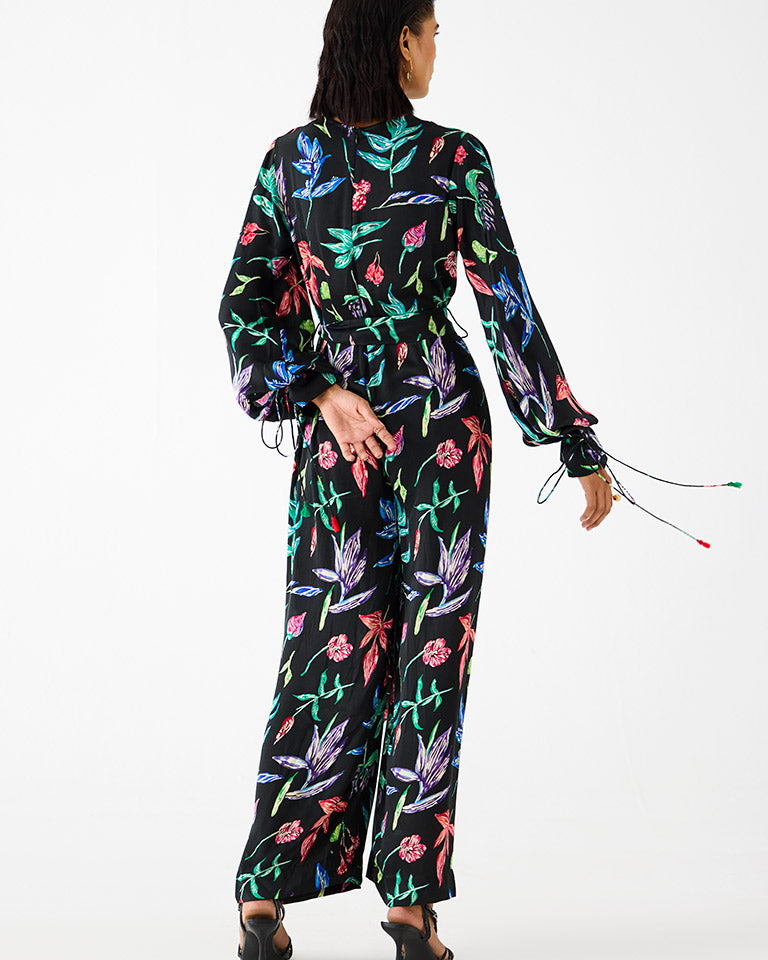 Black Botanica Jumpsuit JUMPSUITS IKKIVI