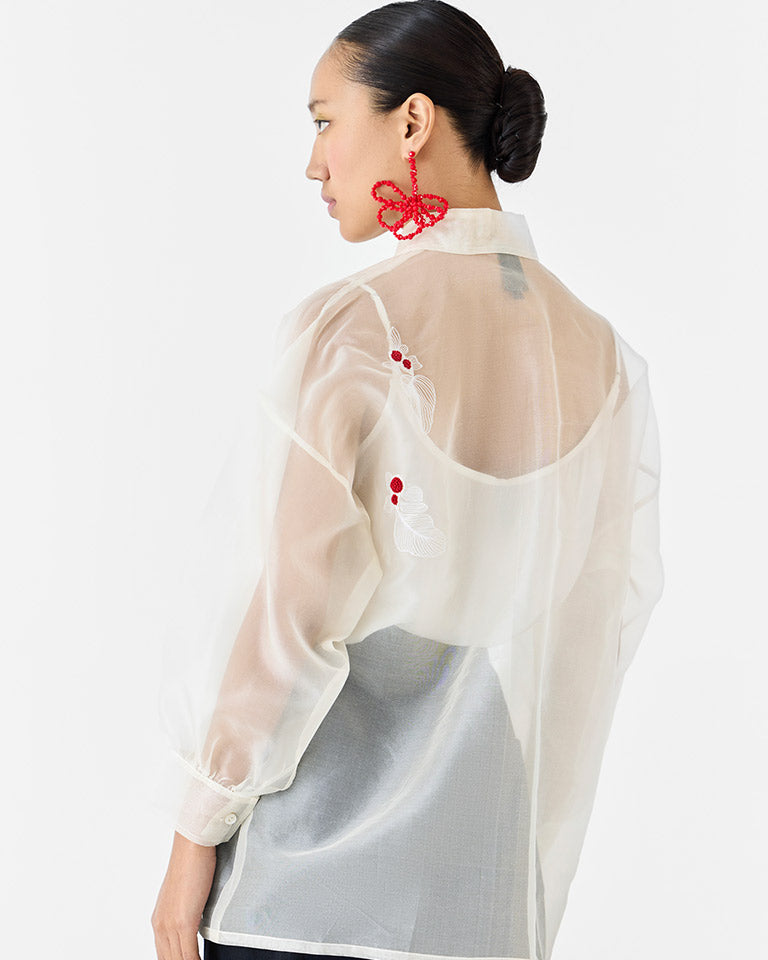 Koi Organza Shirt TOPS IKKIVI