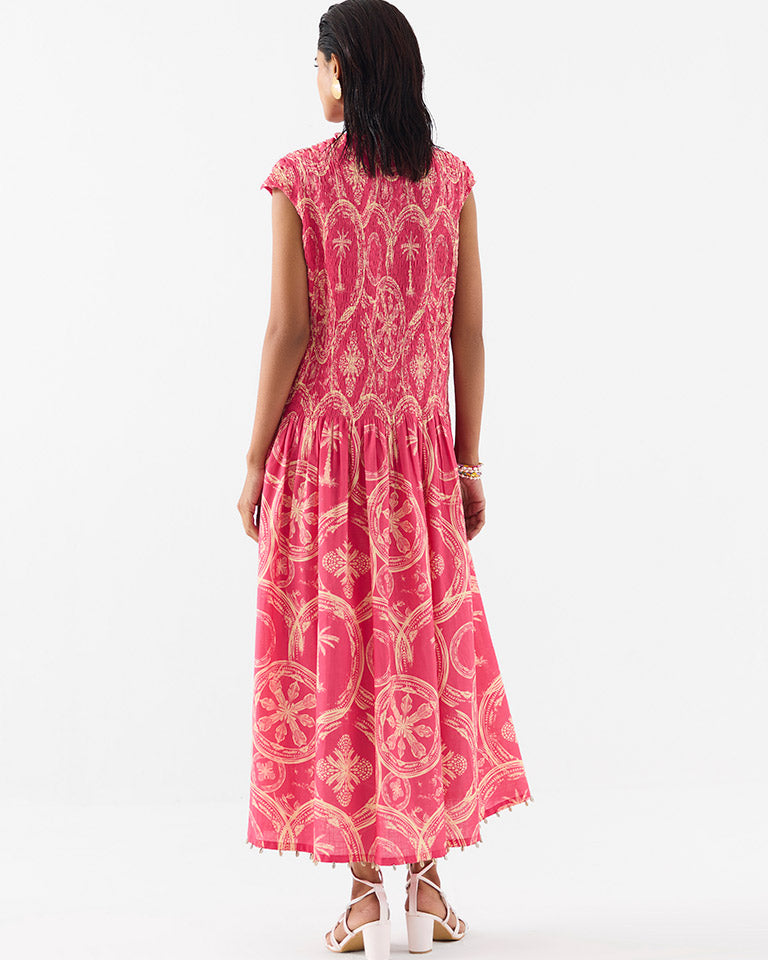 Areca Palm Ruching Dress DRESSES IKKIVI