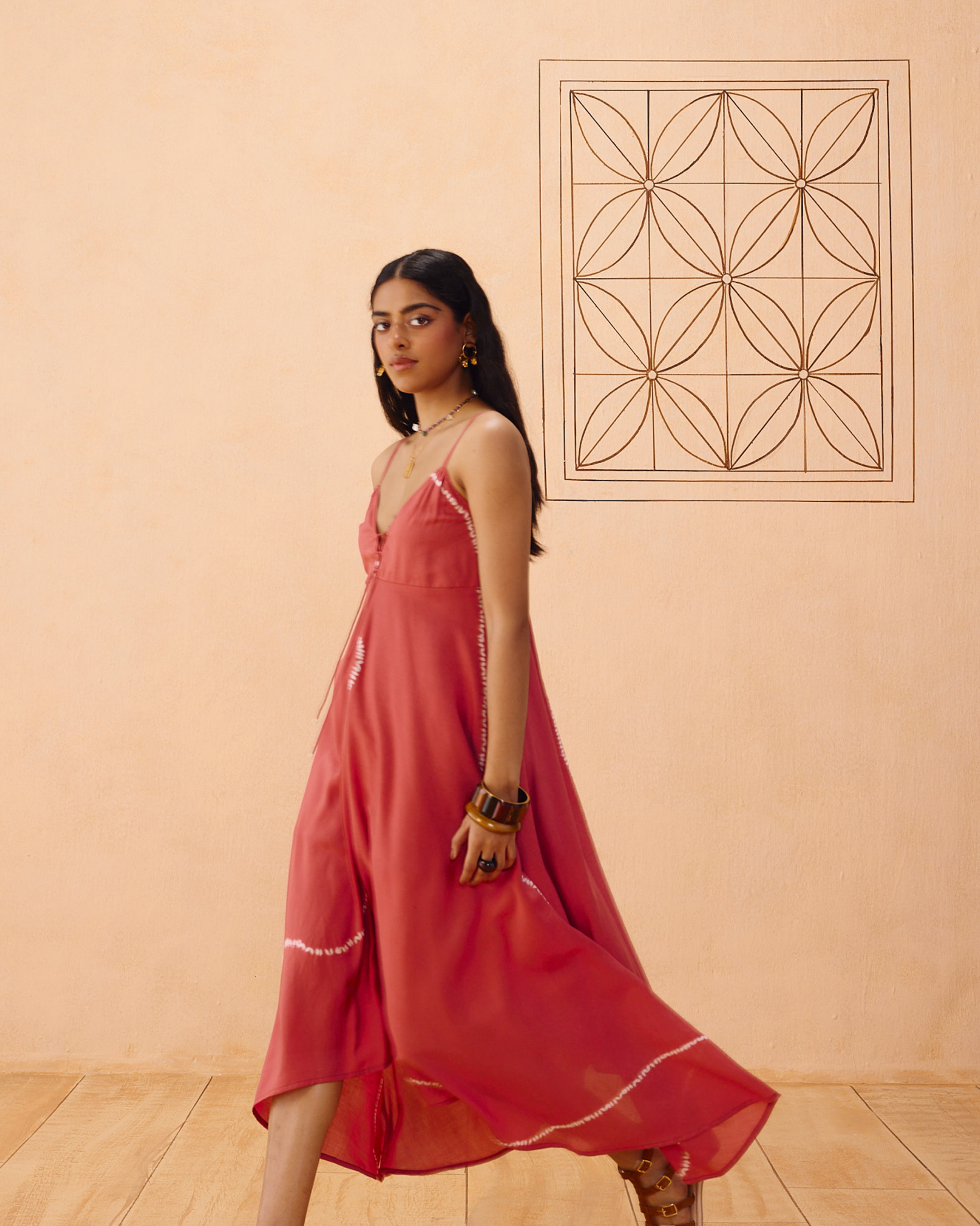 Rosy Sea Lyocell Dress DRESSES SUI