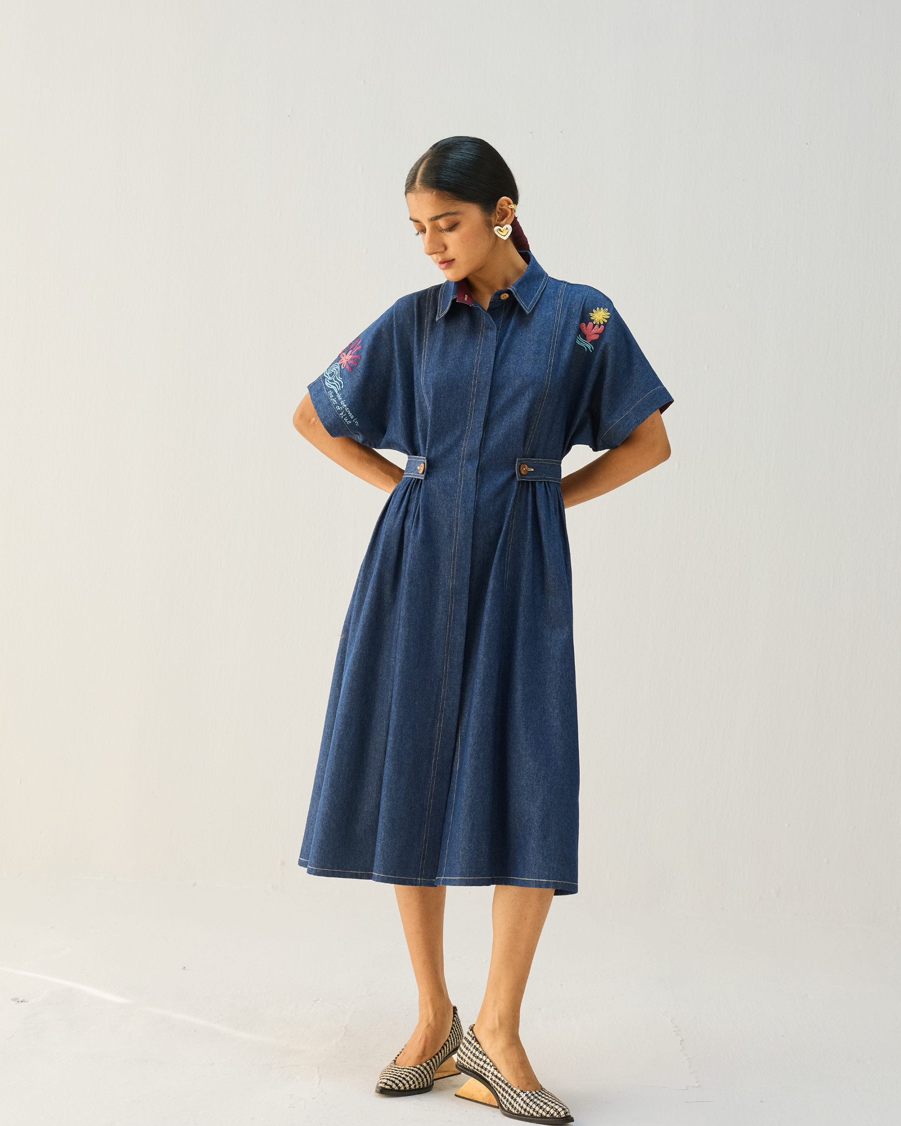 Shades Of Blue Denim Dress DRESSES SUI