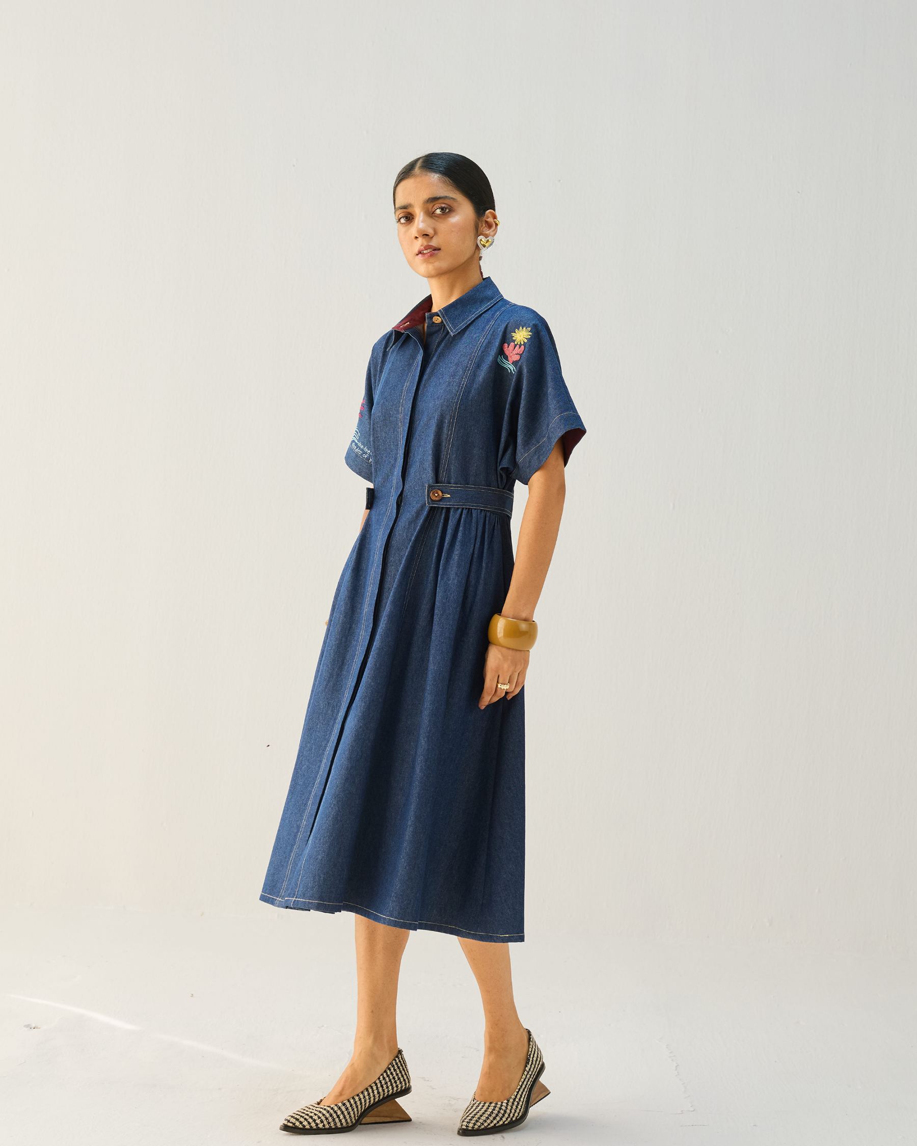 Shades Of Blue Denim Dress DRESSES SUI