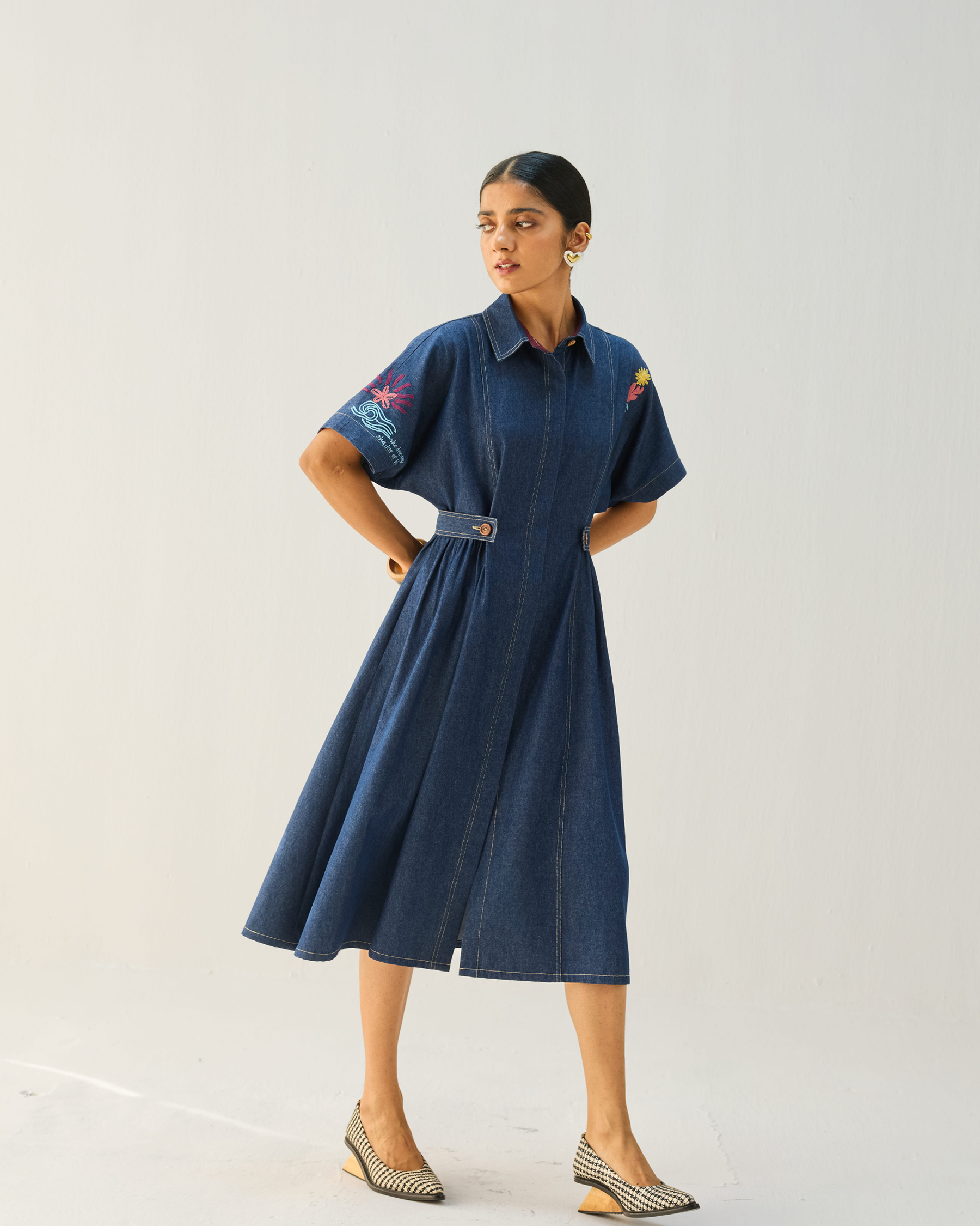 Shades Of Blue Denim Dress DRESSES SUI