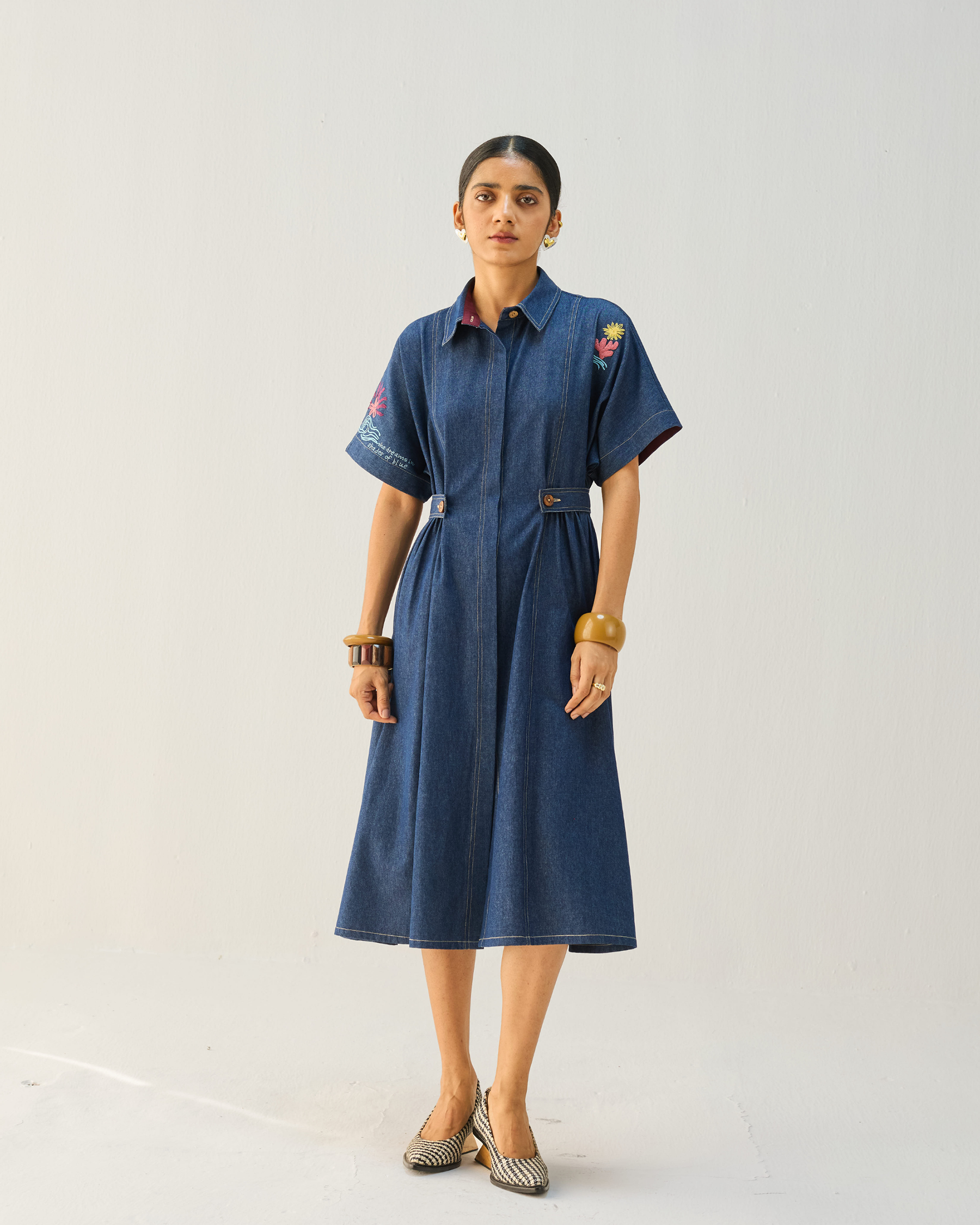 Shades Of Blue Denim Dress DRESSES SUI