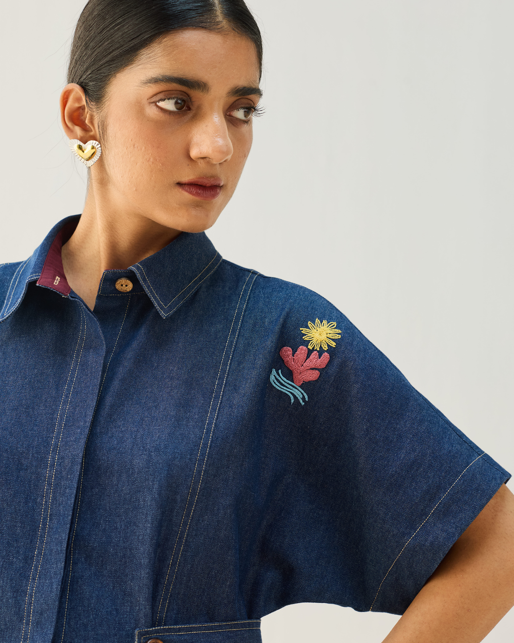 Shades Of Blue Denim Dress DRESSES SUI