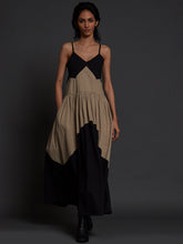 Load image into Gallery viewer, Strap Black &amp; Beige Dress DRESSES Mati   

