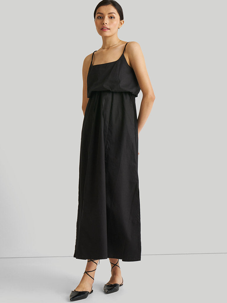 Strappy Black Maxi Dress DRESSES Reistor