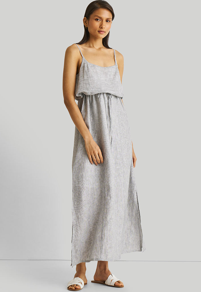 Strappy Pin Striped Maxi Dress DRESSES Reistor