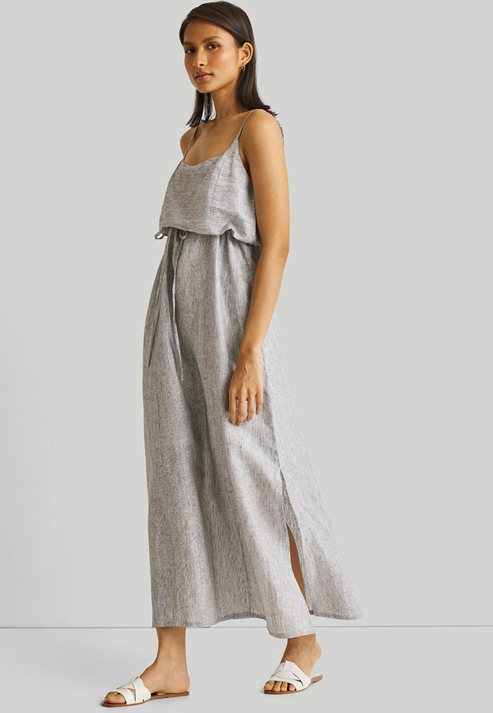 Strappy Pin Striped Maxi Dress DRESSES Reistor