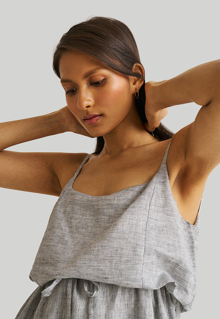 Strappy Pin Striped Maxi Dress DRESSES Reistor