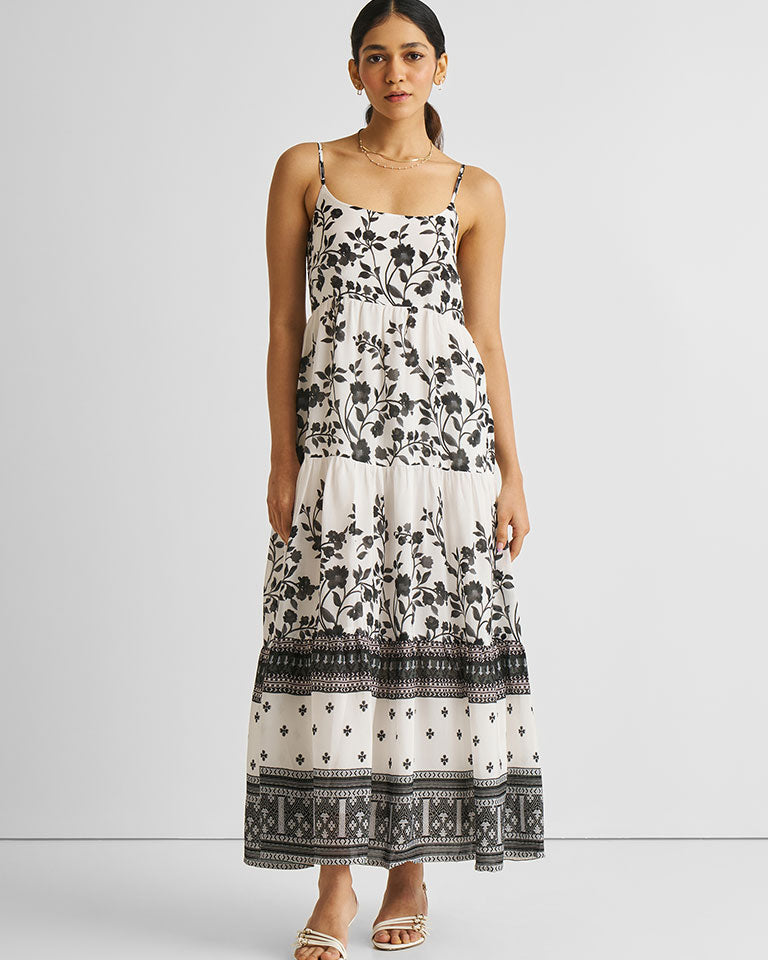Strappy Tiered Maxi Dress DRESSES Reistor