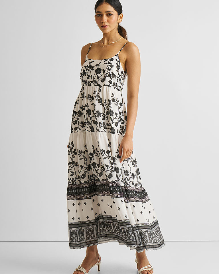 Strappy Tiered Maxi Dress DRESSES Reistor