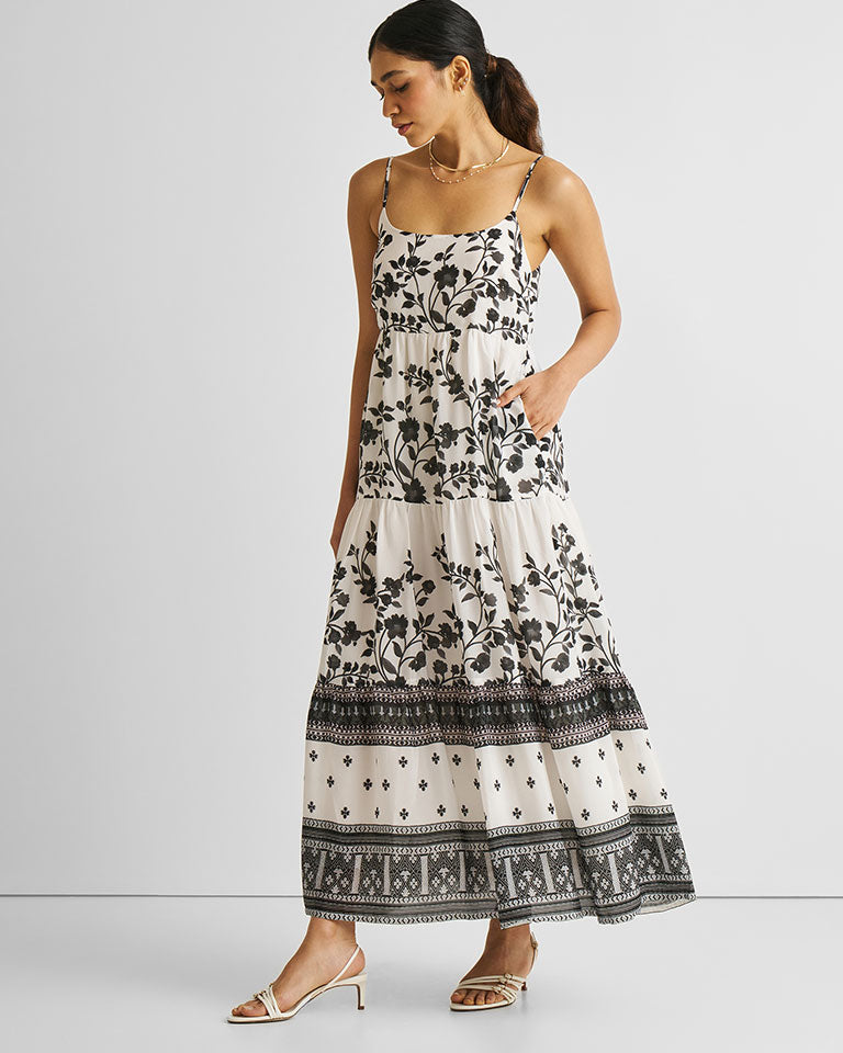 Strappy Tiered Maxi Dress DRESSES Reistor