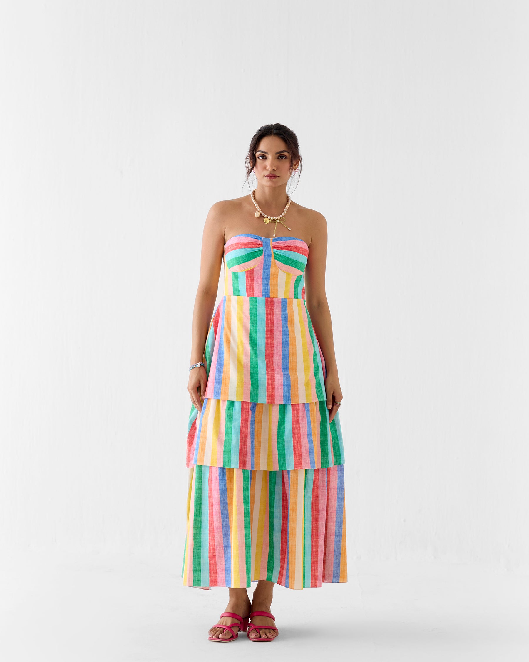 Leher Tiered Off-Shoulder Dress DRESSES IKKIVI