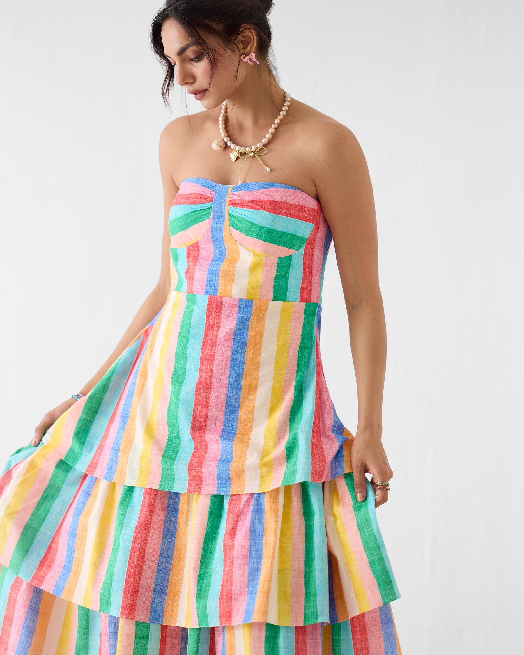 Leher Tiered Off-Shoulder Dress DRESSES IKKIVI