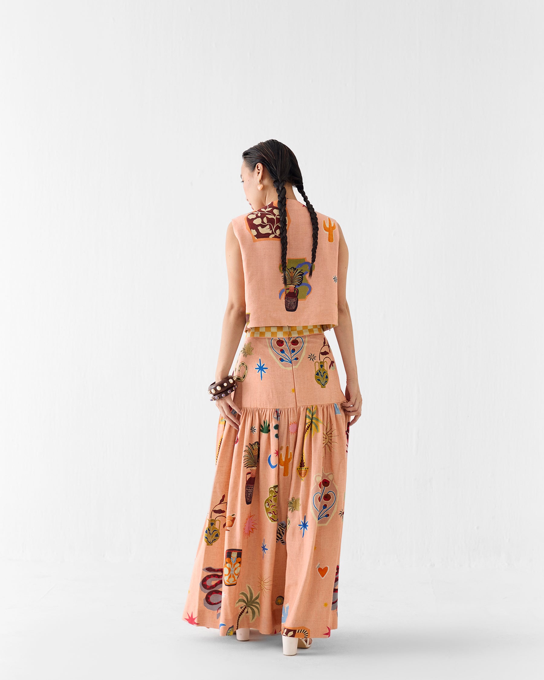 Pottery Crop Top & Skirt Set SETS IKKIVI