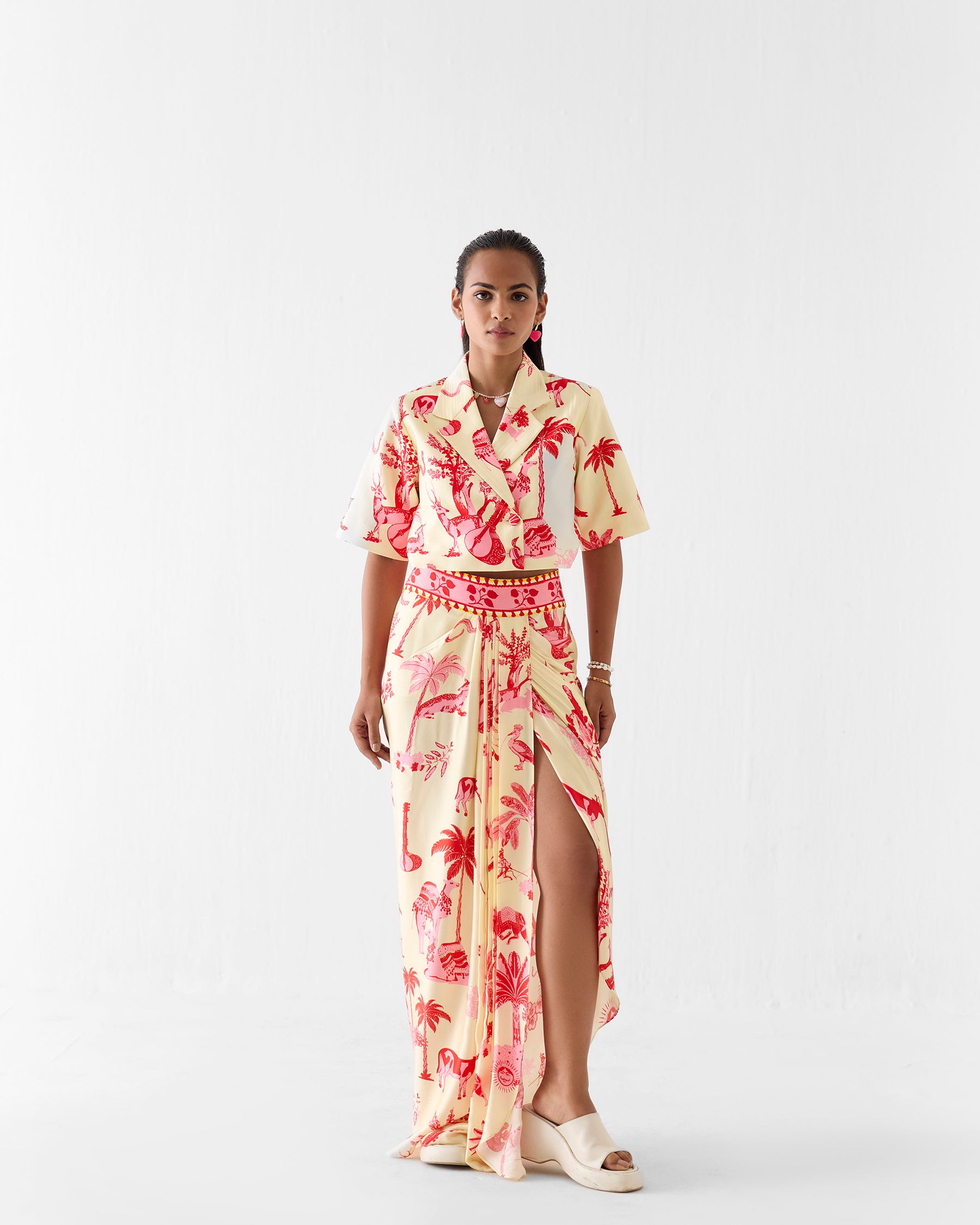 Sawai Crop Blazer & Skirt Set SETS IKKIVI