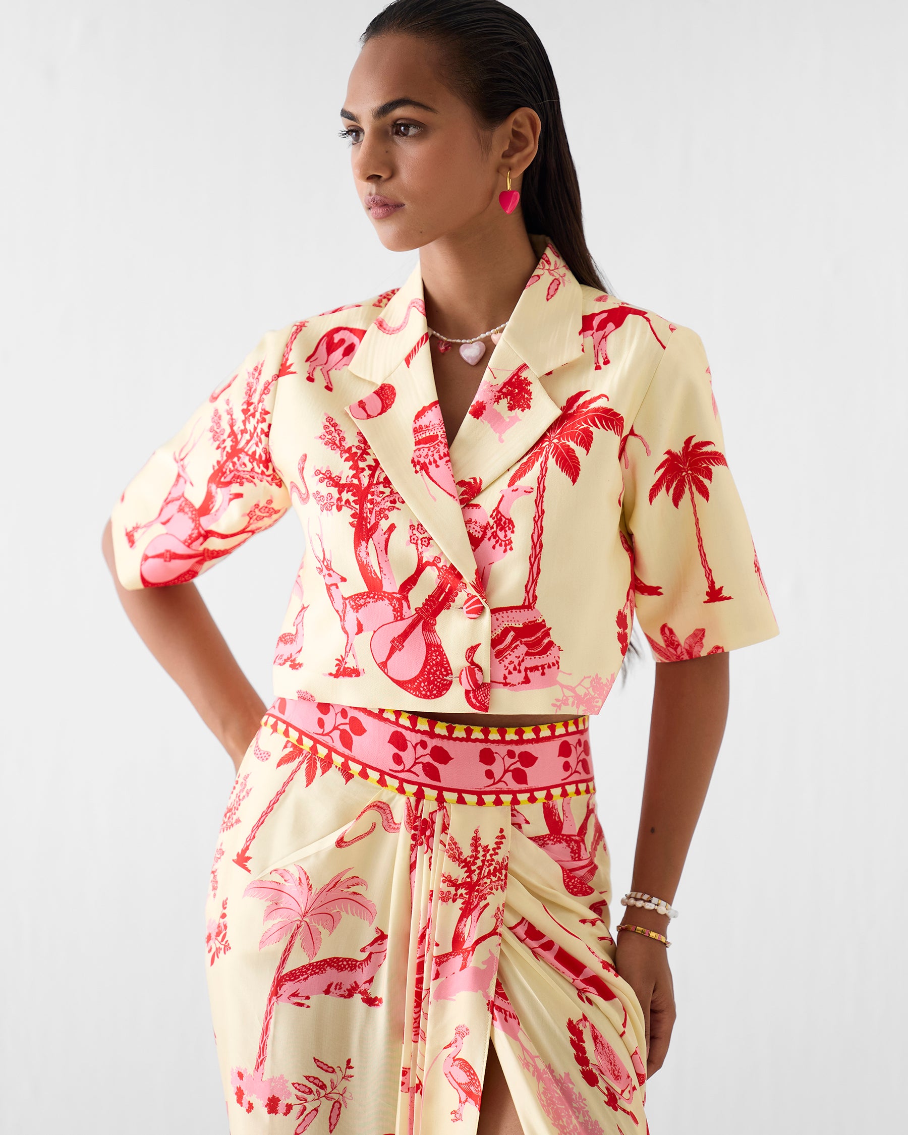 Sawai Crop Blazer & Skirt Set SETS IKKIVI