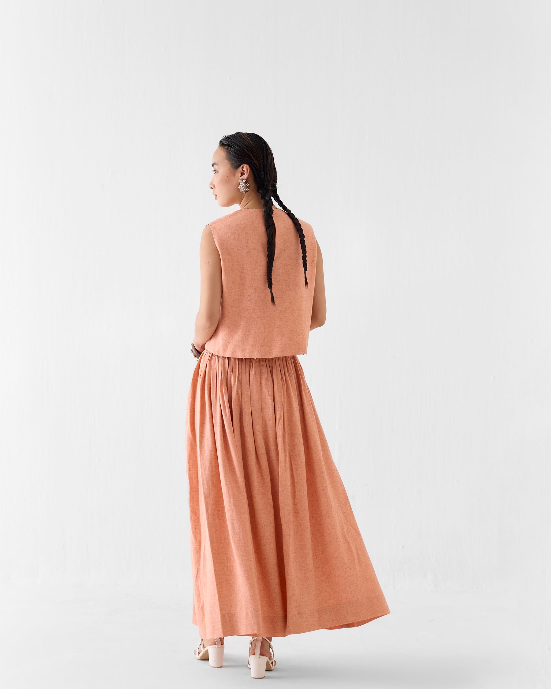 Sahara Linen Crop Top & Skirt Set SETS IKKIVI