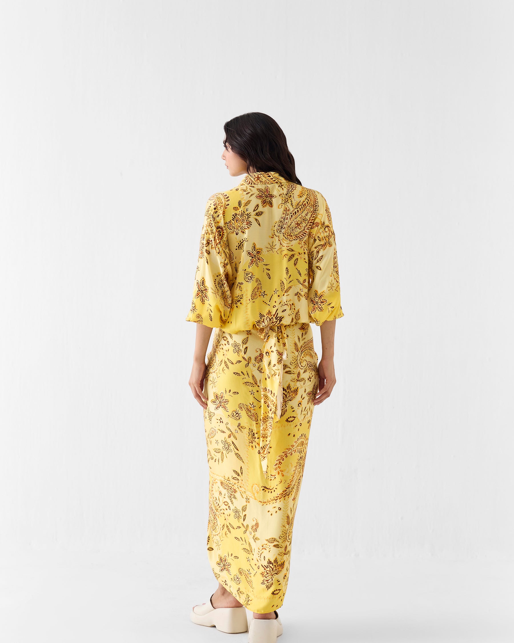 Ambi Draped Shirt Dress DRESSES IKKIVI