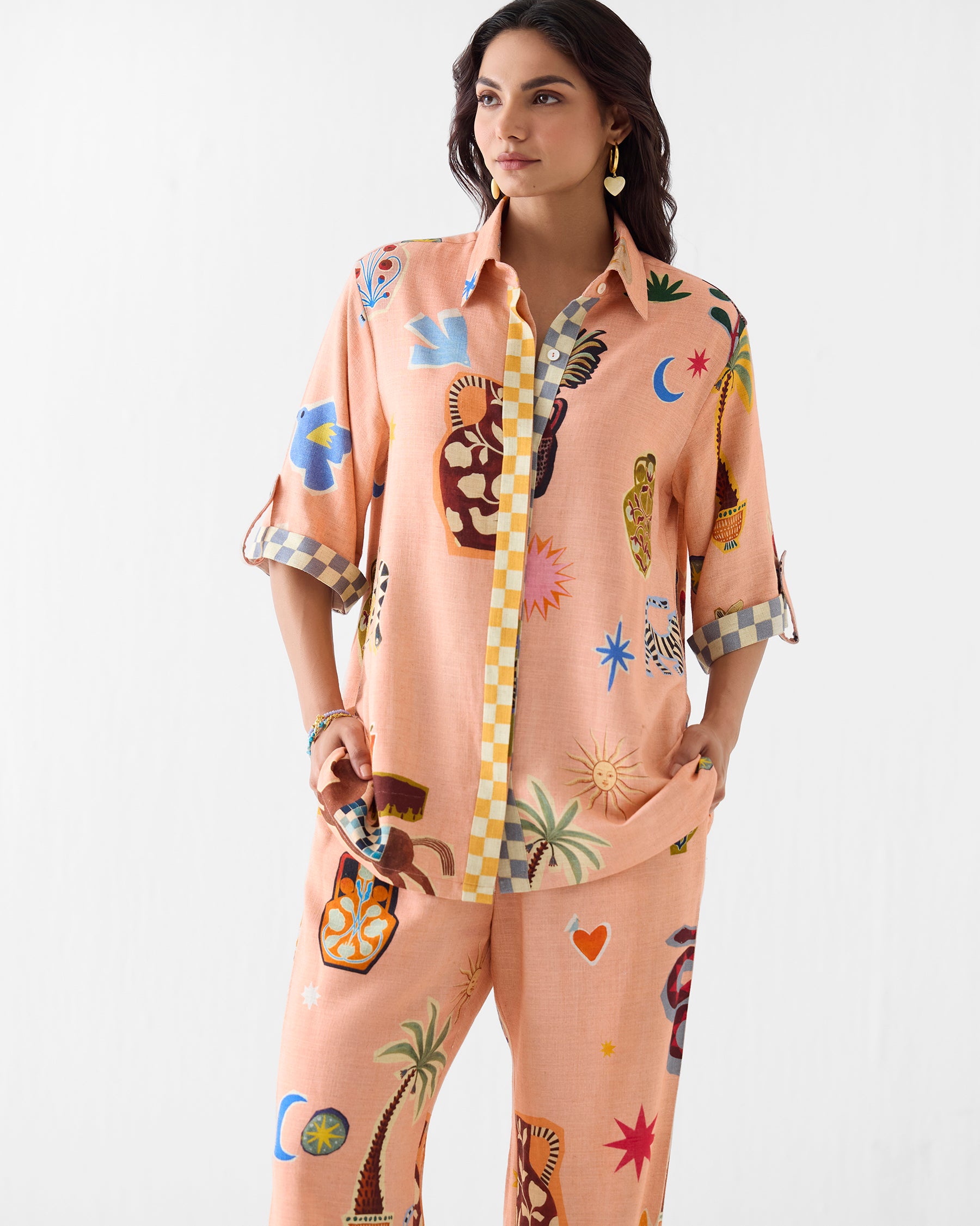 Pottery Shirt & Pant Co-ord Set SETS IKKIVI