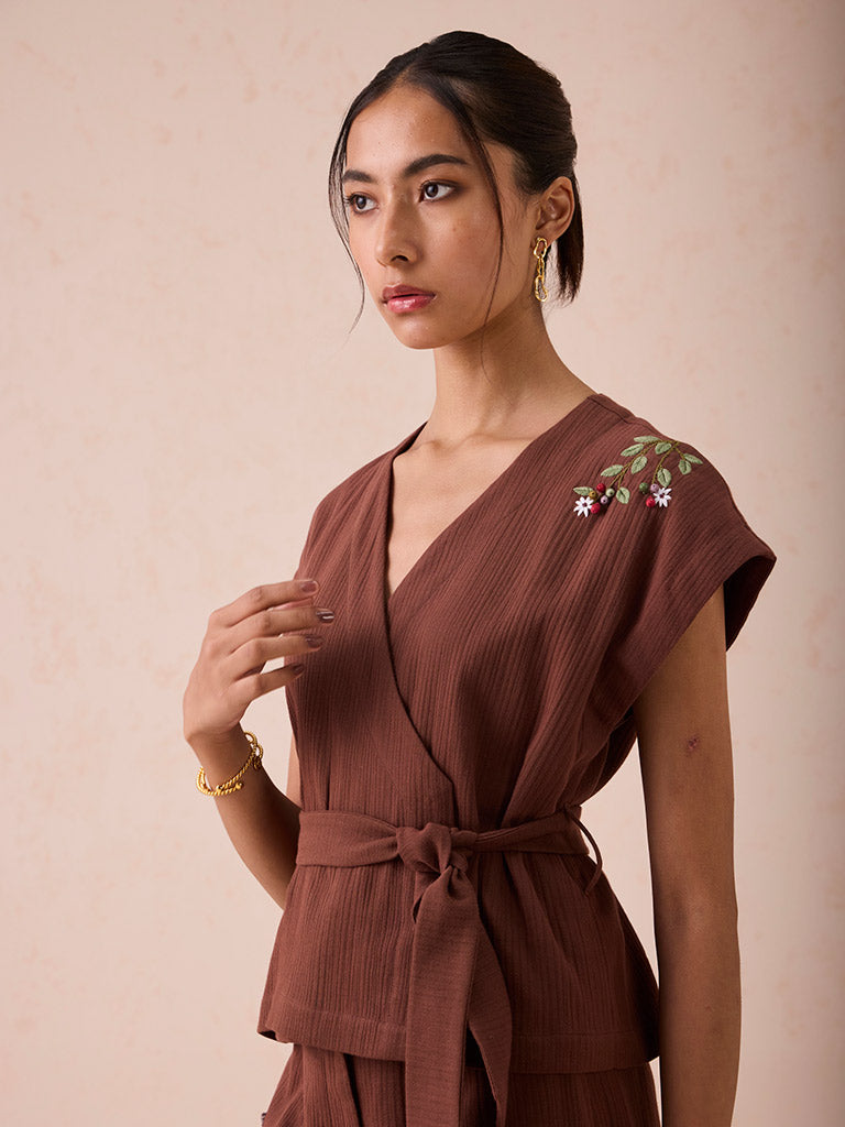 The Berry Bright Wrap Top TOPS SUI