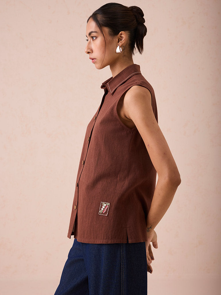 The Cocoa Sleeveless Shirt TOPS SUI