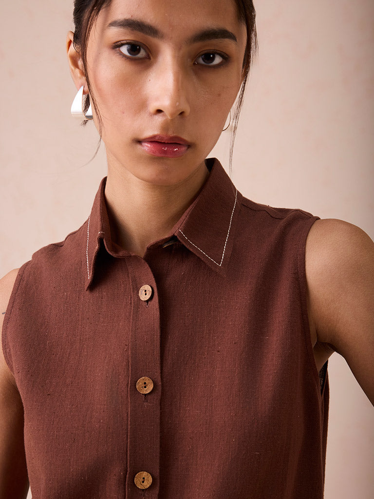 The Cocoa Sleeveless Shirt TOPS SUI
