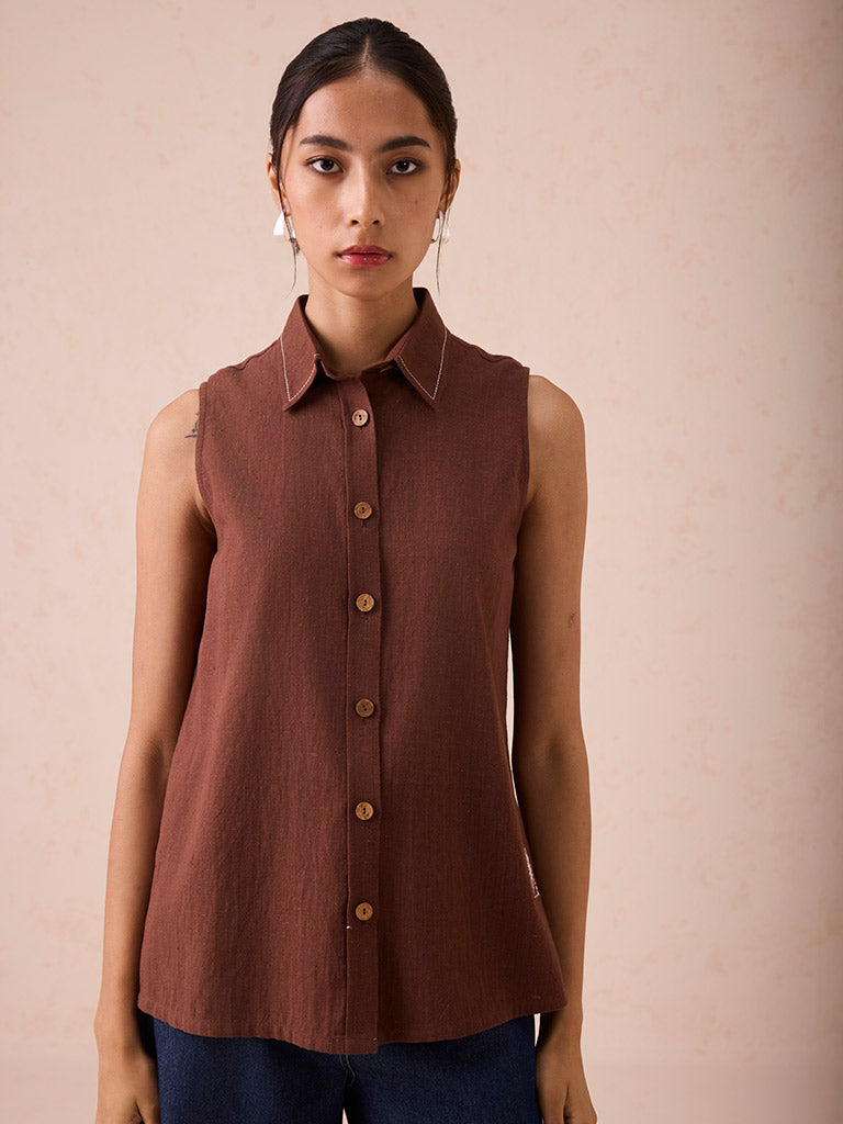 The Cocoa Sleeveless Shirt TOPS SUI