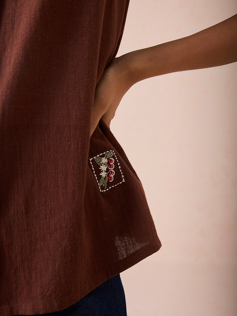 The Cocoa Sleeveless Shirt TOPS SUI