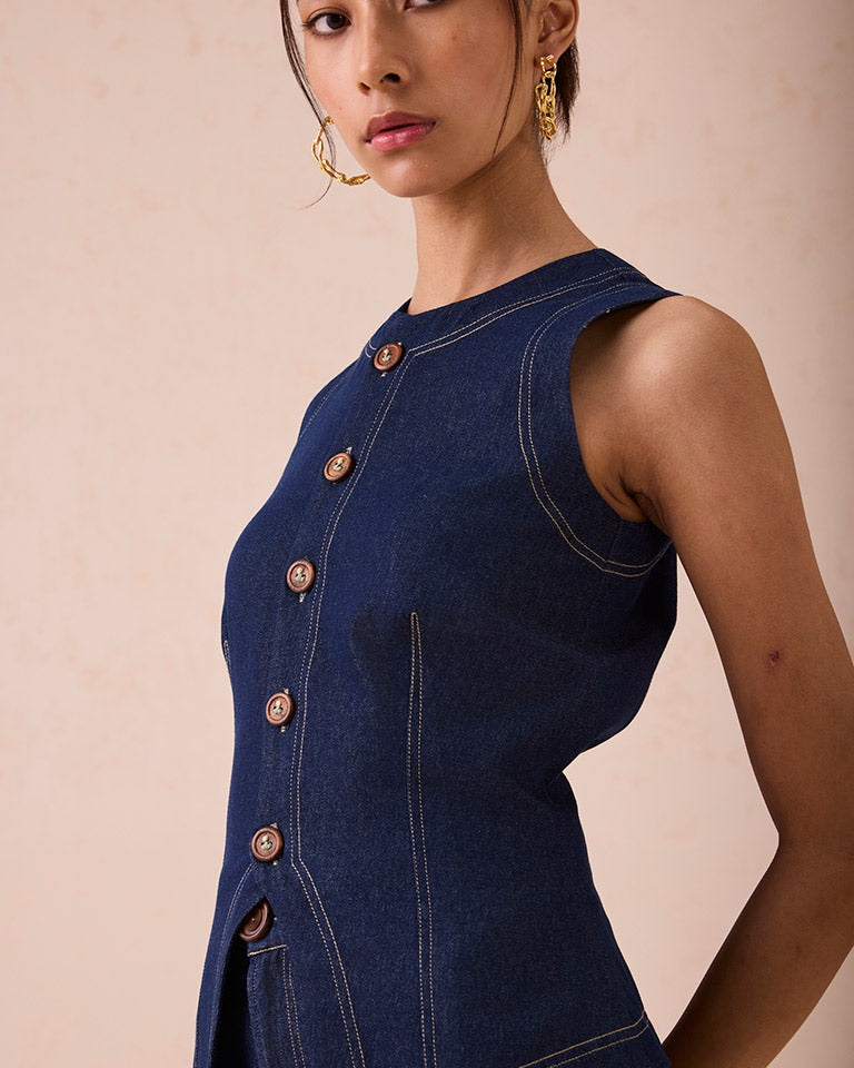 The Daydream Denim Waistcoat JACKETS SUI