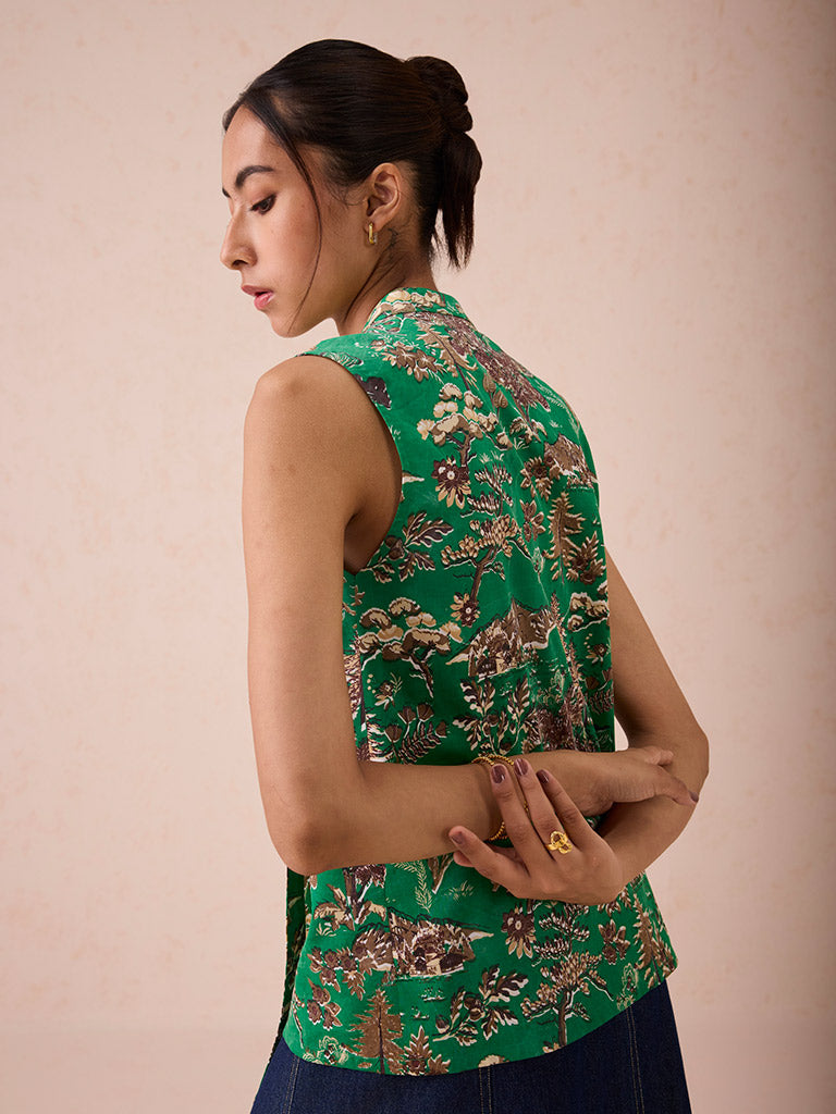 The Evergreen Luck Cheongsam Blouse TOPS SUI