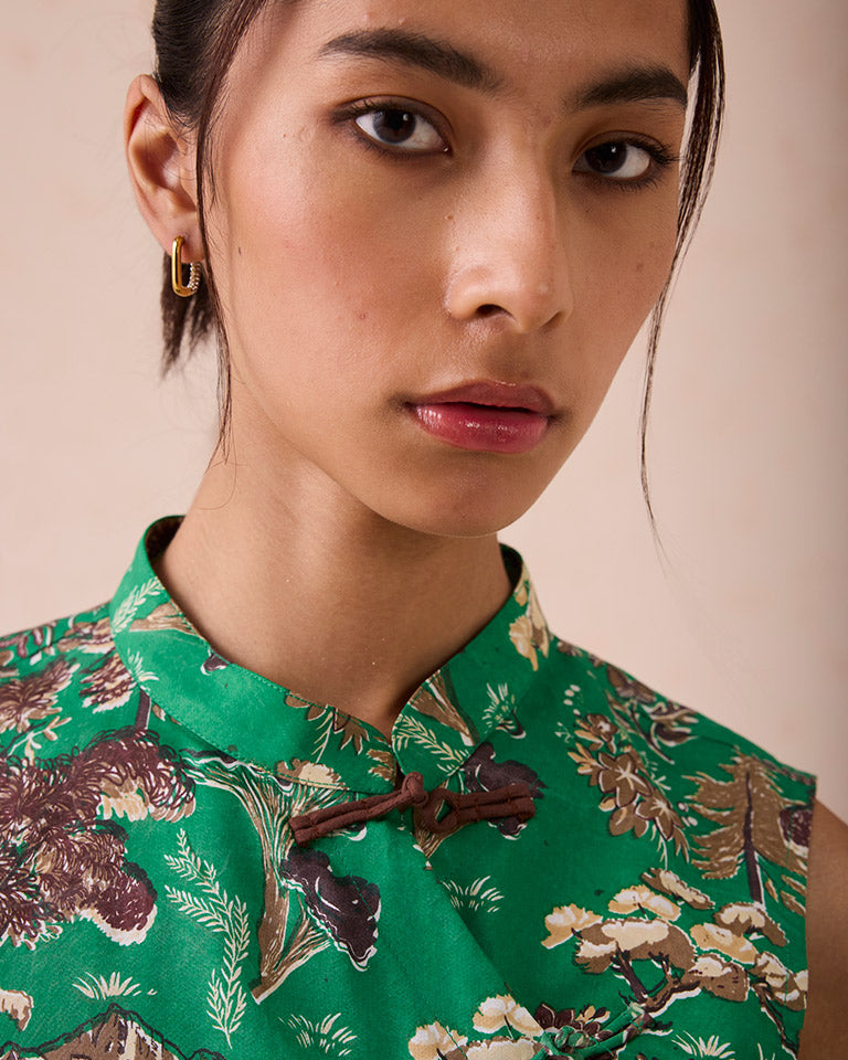 The Evergreen Luck Cheongsam Blouse TOPS SUI