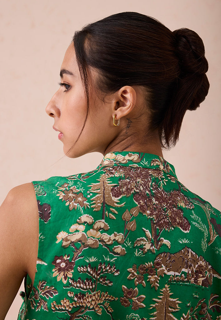 The Evergreen Luck Cheongsam Blouse TOPS SUI