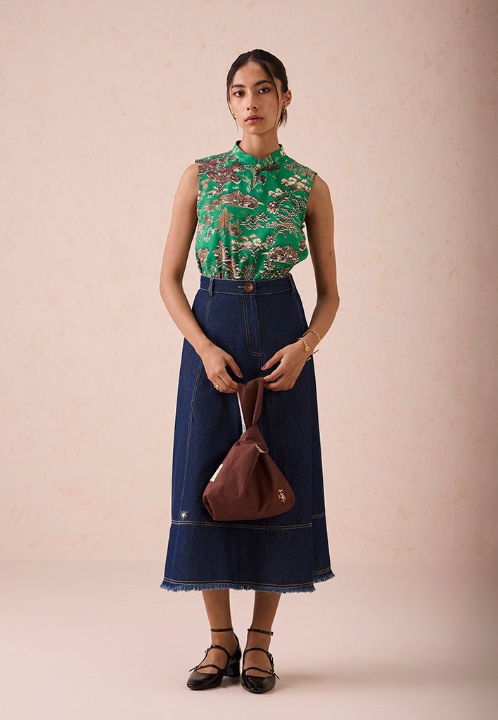 The Evergreen Luck Cheongsam Blouse TOPS SUI