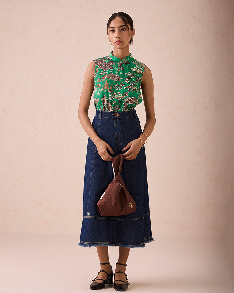 The Evergreen Luck Cheongsam Blouse TOPS SUI