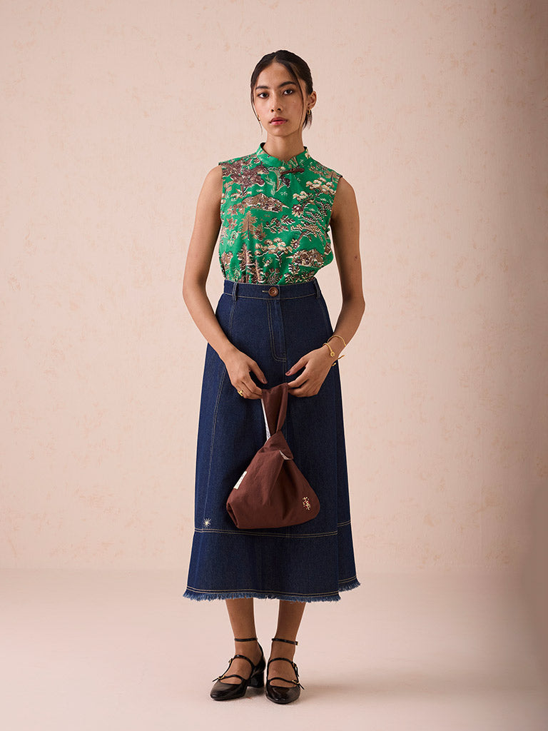The Evergreen Luck Cheongsam Blouse TOPS SUI